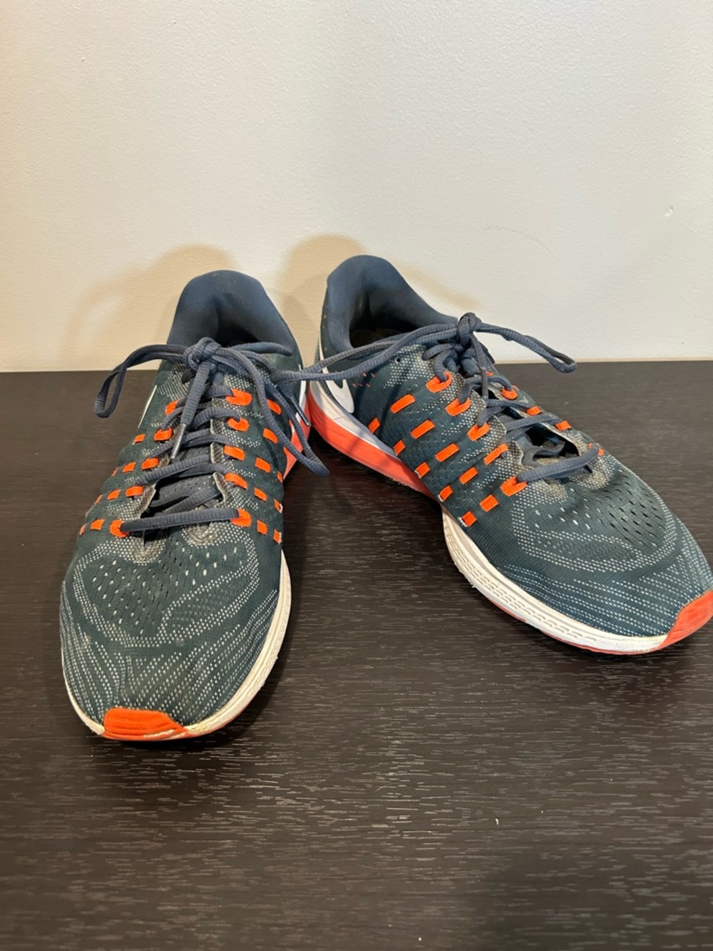 Nike Air Zoom Vomero Men's Performance Running Shoes in Dark Teal and Orange